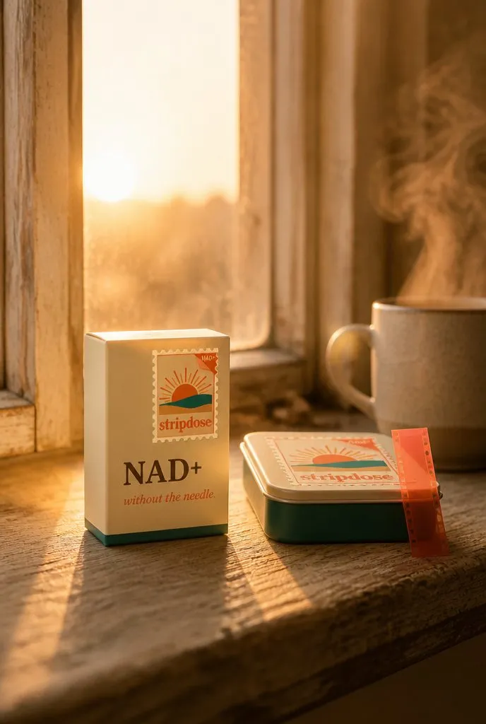 A coral strip resting on a windowsill in soft morning light